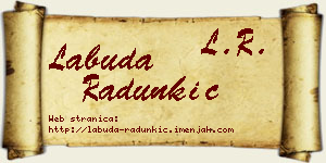 Labuda Radunkić vizit kartica